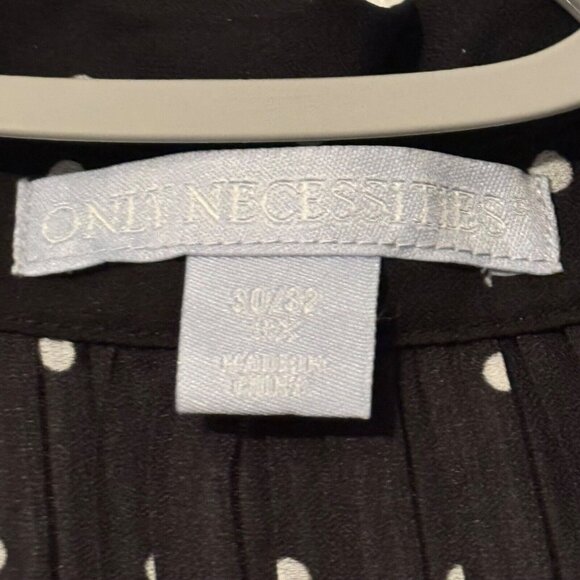 Only Necessities Womens Black & White Polka Dot Blouse Size 30/32W women blouse - Picture 3 of 12